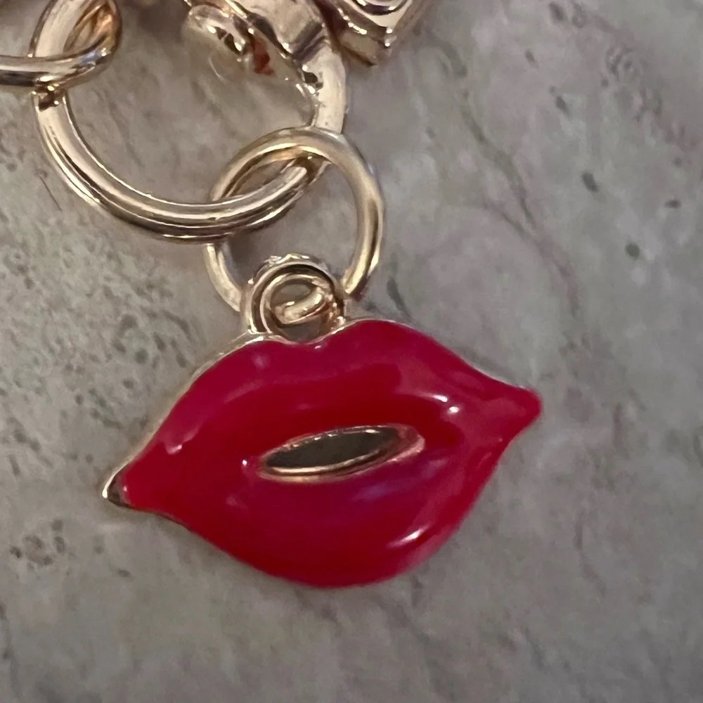 Gold and Black Charm Keychain